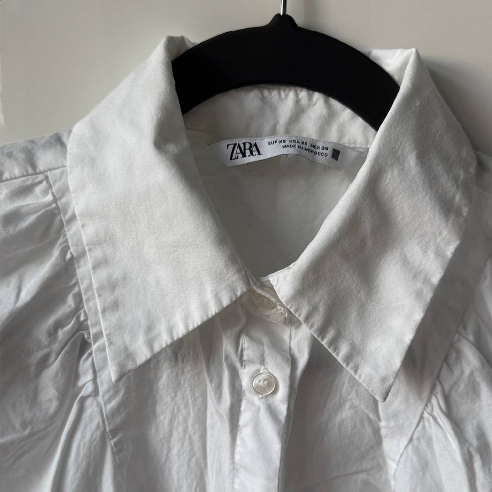 Zara White Womens Button Down Shirt - Picture 2 of 6